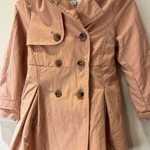 Double-Breasted Blush Pink Trench Coat